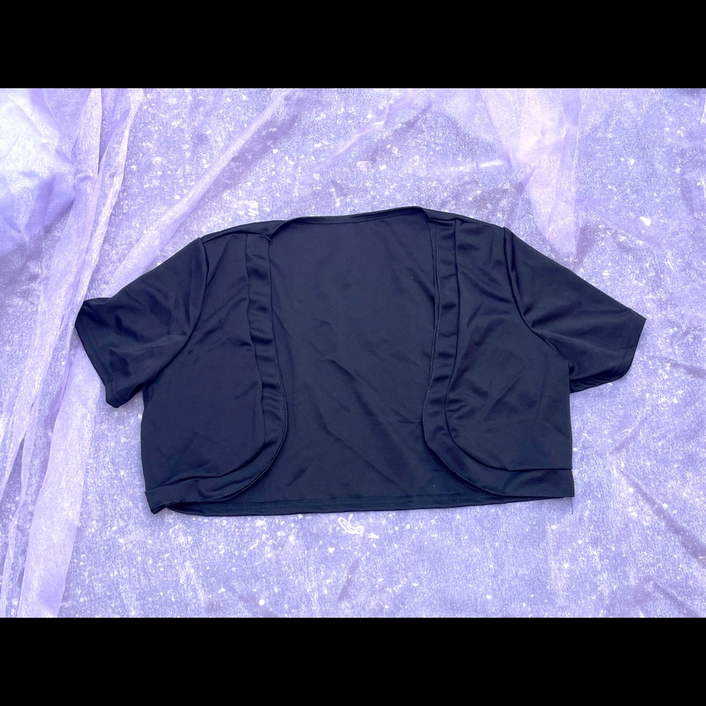 Black poly bolero vest size XL